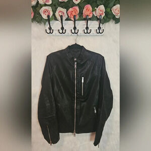 Armani Exchange Blouson Faux Leather Fall Moto Jacket